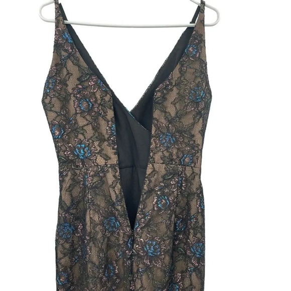 DRESS THE POPULATION Fiona Metallic Lace Overlay Highlight Dress XS $248.00 - Picture 14 of 16